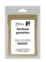 Senfsaat gemahlen